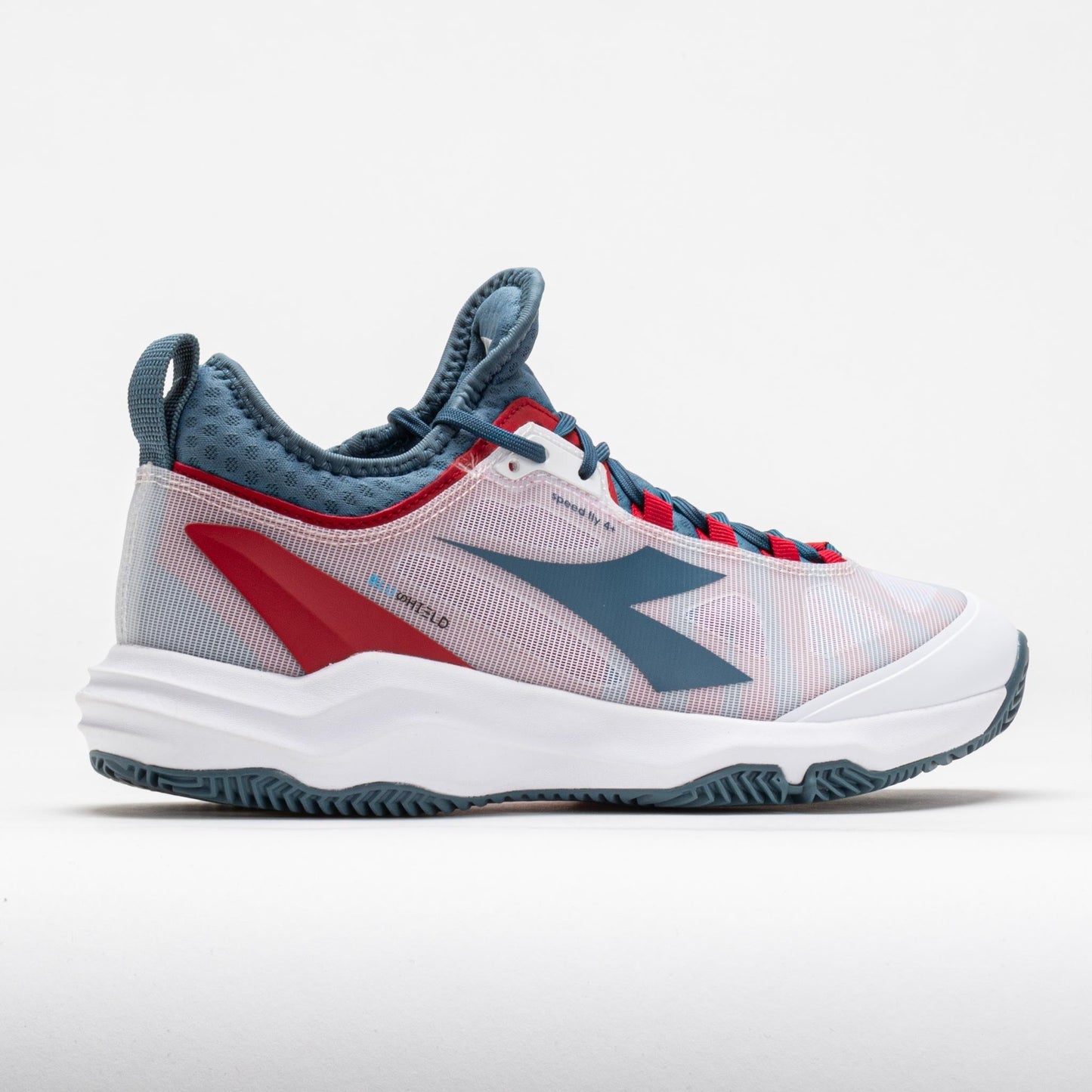 Diadora Speed Blushield Fly 4+ Clay Men's  White/Oceanview/Salsa
