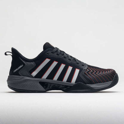 K-Swiss Pickleball Supreme Men's  Jet Black/Steel Gray/Spicy Orange
