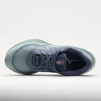 Mizuno Wave Rider 27 Women's  Blue Surf/Snow White