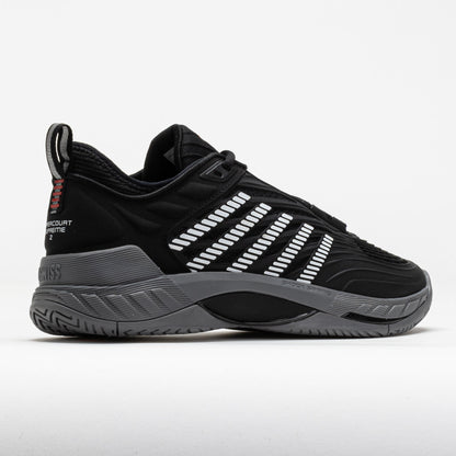 K-Swiss Hypercourt Supreme 2 Men's  Black/Steel Gray/Firey Red